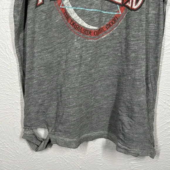 Chaser Grey Distressed Pink Floyd Cut Out Tank Top Women's Size Small - Picture 2 of 7